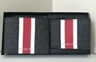 Nowy zestaw portfeli Michael Kors 3-w-1 czarny multi z pudełkiem upominkowym