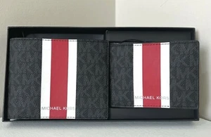 New Michael Kors 3-in-1 Wallet Set Black Multi with Gift box - Picture 1 of 4