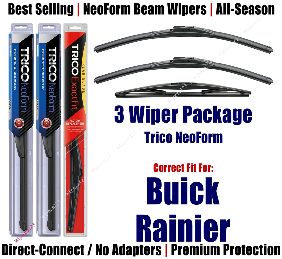 Стеклоочистители передние и задние упаковка 3 шт. - NeoForm - подходят для Buick Rainier 2006-2007 годов выпуска - 16220x2/12E - Изображение 1 из 1