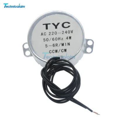 AC 220V TYC-50 5-6RPM Robust Synchronous Motor Torque 4KGF.CM 4W CW/CCW - Bild 1 von 4