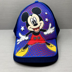Disney Hat Cap Strap Back Blue Mickey Mouse Adjustable Casual Youth Boys - Picture 1 of 5