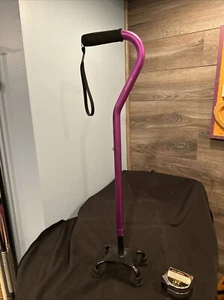 BeneCane Lightweight Adjustable Cane Quad Feet. 29” To 37”. - Picture 1 of 8