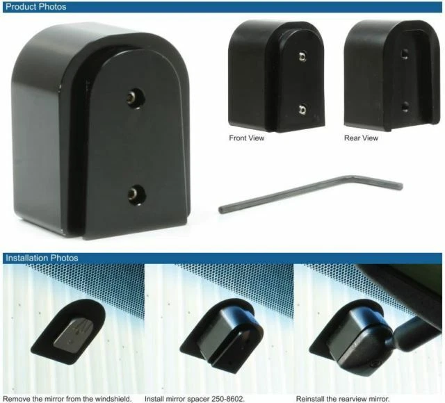 Rostra 250-8602 1" Spacer Wedge Mount Rearview Mirrors (Standard Mounts Only)