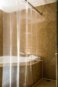 72 inch Water Repellant Bathroom Shower Curtain 12 Hooks with Magnets - Picture 1 of 5