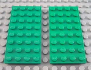 LEGO Lot of 2 Green 4x8 Plates - Picture 1 of 1
