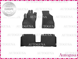 NEW LHD BLACK TAILORED RUBBER FLOOR MATS LINERS FOR FIAT FIORINO 2007-2021 - Picture 1 of 4