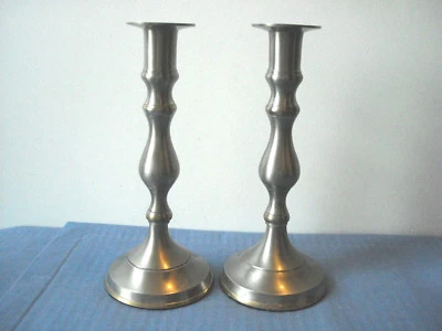 2 Candelabros Cónicos GATCO Latón Sólido 2 Tonos 8" India con Etiquetas Originales Foto 1 de 4