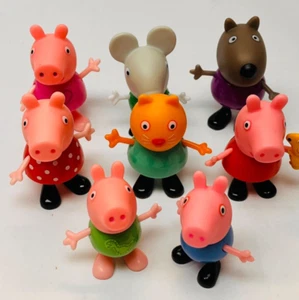 Peppa Pig Toy Figures Set of 8 Jazwares Character Toys Cake Toppers BIN 20 - Picture 1 of 10