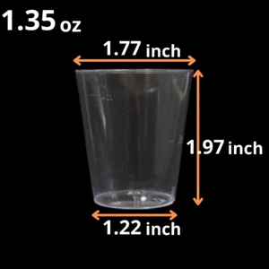 Plastic Shot Glasses 40 Disposable Clear Party Tumblers Jelly Cups Wedding Bar - Picture 1 of 7