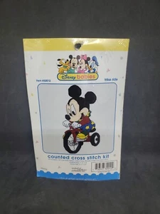 Disney Babies Cross Stitch Kit #32012 Trike Ride Counted Mickey Mouse Baby - Picture 1 of 5