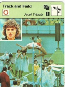 1977-79 Sportscaster Card, #84.02 Track, Jacek Wszola, Poland
