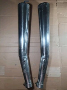 CLASSIC BMW MOTO GUZZI HONDA CUSTOM SILENCER BREAKWELL GREEN STAINLES STEEL 38mm - Picture 1 of 18