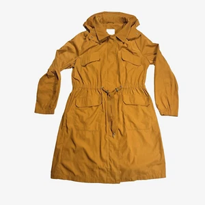 Avec Les Filles L Womens Raincoat Trench Coat Removable Hood Long Lightweight - Picture 1 of 19