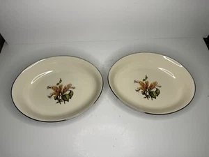 Rare Flintridge Cocoa Rose 9 7/8” Oval Vegetable Serving Bowl / 2 Available - Picture 1 of 8