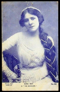 1904 Edna May in The Schoolgirl Silent Film & Stage Actress 20s Arcade Postcard - Picture 1 of 2