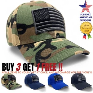 Baseballkappe mit amerikanischer Flagge Herren verstellbare Größe Armee Tarnmütze USA Militär - Bild 1 von 19