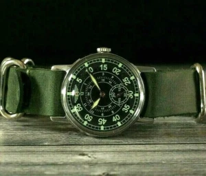 Pobeda ZIM PILOT LACO watch Vintage soviet Watch mechanical wrist mens USSR - Picture 1 of 12