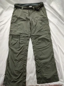Pantalones cargo convertibles Columbia verde para hombre 36x32 omni sombra - Imagen 1 de 15