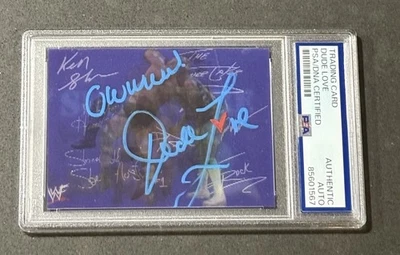 DUDE LOVE 1999 ARTBOX WWF LENTICULAR MOTION SIGNED AUTOGRAPHED CARD PSA/DNA - Image 1 of 2