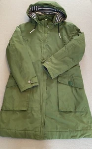 SEASALT NORTHSTAR RAIN COAT SZ 14 GREEN HOOD JACKET POCKETS WOMENS SEE DETAILS - Picture 1 of 16
