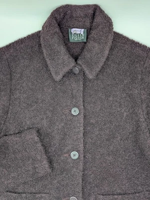 Chaqueta Suéter Eileen Fisher Botón Frontal Púrpura Talla Mediana Para Mujer Foto 1 de 4