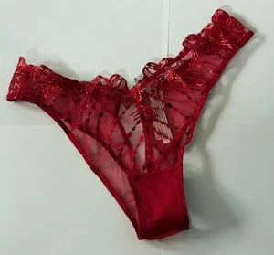 Victoria's Secret Dream Angels Bow Embroidery Brazilian Panty Red Medium - Picture 1 of 2