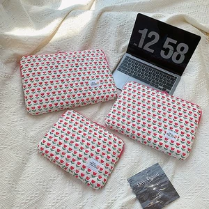 Korea ins style high-value small flowers cute laptop bag 11 inch liner bag flat - Bild 1 von 13