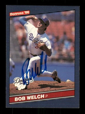1986 Donruss   459 Bob Welch signed auto autograph  dec'd ASC BXCP58 - Image 1 of 2