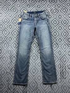Silver Jeans Womens 27 Blue Boot Cut Western Suki Thick Stitch Preppy Y2K - Picture 1 of 13