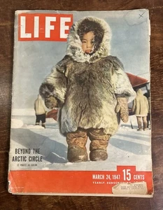 Life Magazine- March 24, 1947- 12 Color Pages from Beyond the Arctic Circle - Imagen 1 de 10