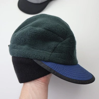 De Colección Patagonia Vellón Pico Sombrero Gorra Para Hombres M Cazador Verde Synchilla Oreja Solapa Años 90 Foto 1 de 4