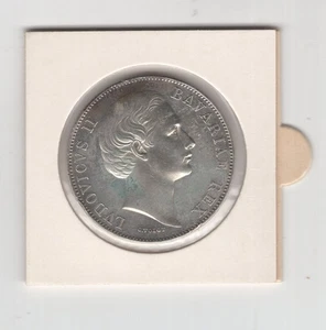 1868 Bayern  1 Vereinstaler Silber - Münze Ludwig II 1868 Patrona Bavariae Jä 60 - Bild 1 von 2