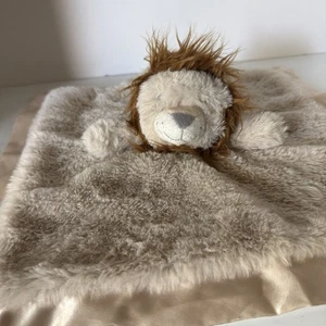 Manta de seguridad para bebé Cloud Island Lion de felpa Lovey satinado suave marrón tostado - Imagen 1 de 7