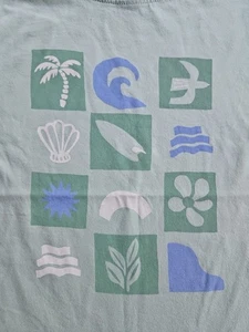 NWT HANNA ANDERSSON GREEN OCEAN SCENES RELAXED FIT GRAPHIC TEE SHIRT  130 8 - Picture 1 of 4