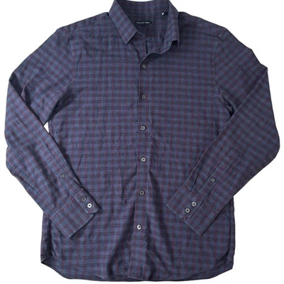 Zachary Prell Men’s Shirt M Purple Blue Plaid Long Sleeve Button Front Cotton - Image 1 of 4