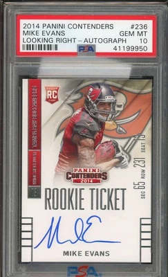 2014 Panini Contenders #236 Mike Evans Rookie Ticket Auto PSA 10 - Image 1 of 2
