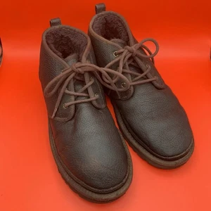 BOTINES CHUKKA UGG NEUMEL CHINA TEA Marrón CUERO LANA DE OVEJA, HOMBRES US 10 - Imagen 1 de 11