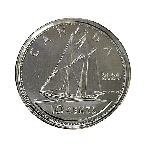 Pièce de 10 cents Canada King Charles III 2024 BU MS-63