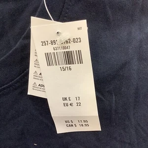 Abercrombie & Fitch Kids Girls T Shirt Blue Crew Neck Casual Graphic Size 15/16 - Picture 1 of 8