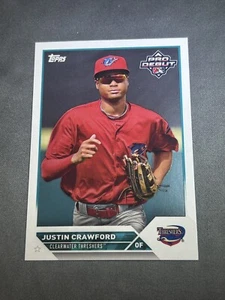 2023 Topps Pro Debut Base #PD-62 Justin Crawford - Clearwater Threshers Phillies - Picture 1 of 2