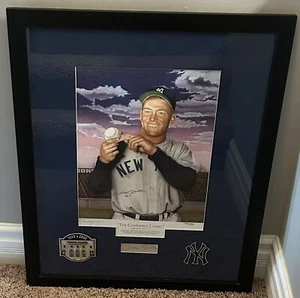 Mickey Mantle corte firmado con estampado limitado enmarcado enmarañado PSA LOA - Imagen 1 de 7