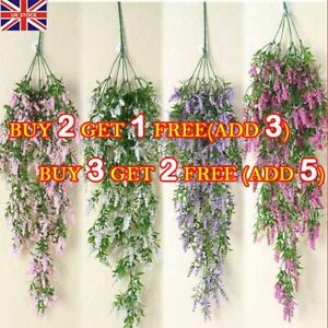Artificial Fake Hanging Flower Vine No Basket Plant Admiralty Decor Outdoor UK