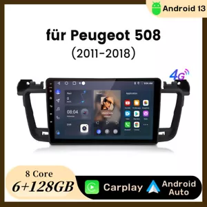 Android 13 Car Stereo GPS SAT NAV WIFI BT SWC DAB+ 6+128G For Peugeot 508 2011-2018 - Picture 1 of 13