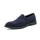 Men's Faux Suede British Slip on Pointy Toe Loafers Formal Outdoor Casual Shoes