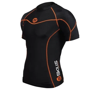 Mens Compression Armour Base Layer Short Sleeve Thermal Gym Yoga Sports Shirt - Picture 1 of 12