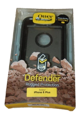 Otterbox Defender Series Case for iPhone 6 Plus Black Used No Belt Clip  T2009 - Image 1 of 4