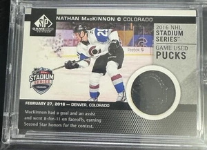 2016-17 SP Game Used STADIUM SERIES PUCK Nathan Mackinnon Colorado Avalanche - Picture 1 of 2