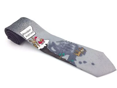 $98 John Ashford Hombres Blanco Papá Noel Navidad Corbata Clásica Cuello Corbata 58x3.5 Foto 1 de 4