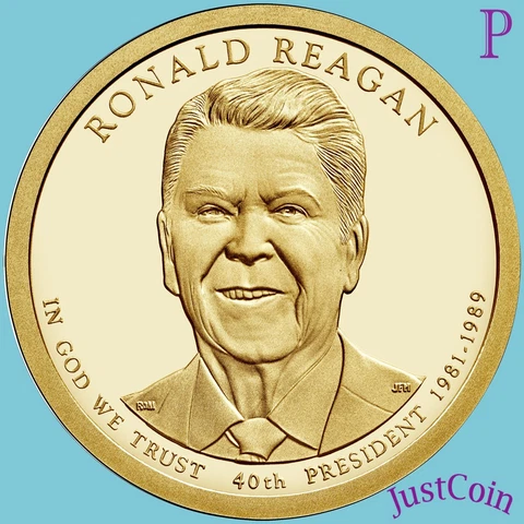 2016-P RONALD REAGAN #40 PRESIDENTIAL GOLDEN DOLLAR UNCIRCULATED FROM MINT ROLL Cover