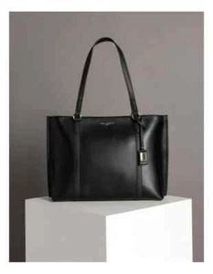 BNWT Karl Lagerfeld Paris Leather Iris Tote Bag In Black - Picture 1 of 5